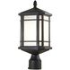 Cardiff 1 Light 17.5 inch Black Outdoor Post Lamp