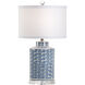 Wildwood 27 inch 100 watt Blue/White Glaze Table Lamp Portable Light