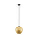 Priorat 1 Light 11.34 inch Black and Gold Pendant Ceiling Light