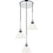 Histoire 3 Light 17.9 inch Chrome Pendant Ceiling Light