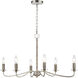 Abaca 6 Light 32 inch Polished Nickel Chandelier Ceiling Light