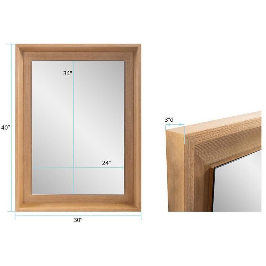 Danton 40 X 30 inch Brown Vanity Mirror