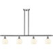 Ballston White Venetian 4 Light 48 inch Brushed Satin Nickel Stem Hung Island Light Ceiling Light