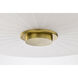 Lune 16 inch Vintage Brass Semi Flush Mount Ceiling Light