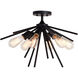Estelle LED 24 inch Matte Black Semi-Flush Mount Ceiling Light