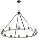 Paxton 12 Light 45.5 inch Noir and Weathered Oak Chandelier Ceiling Light