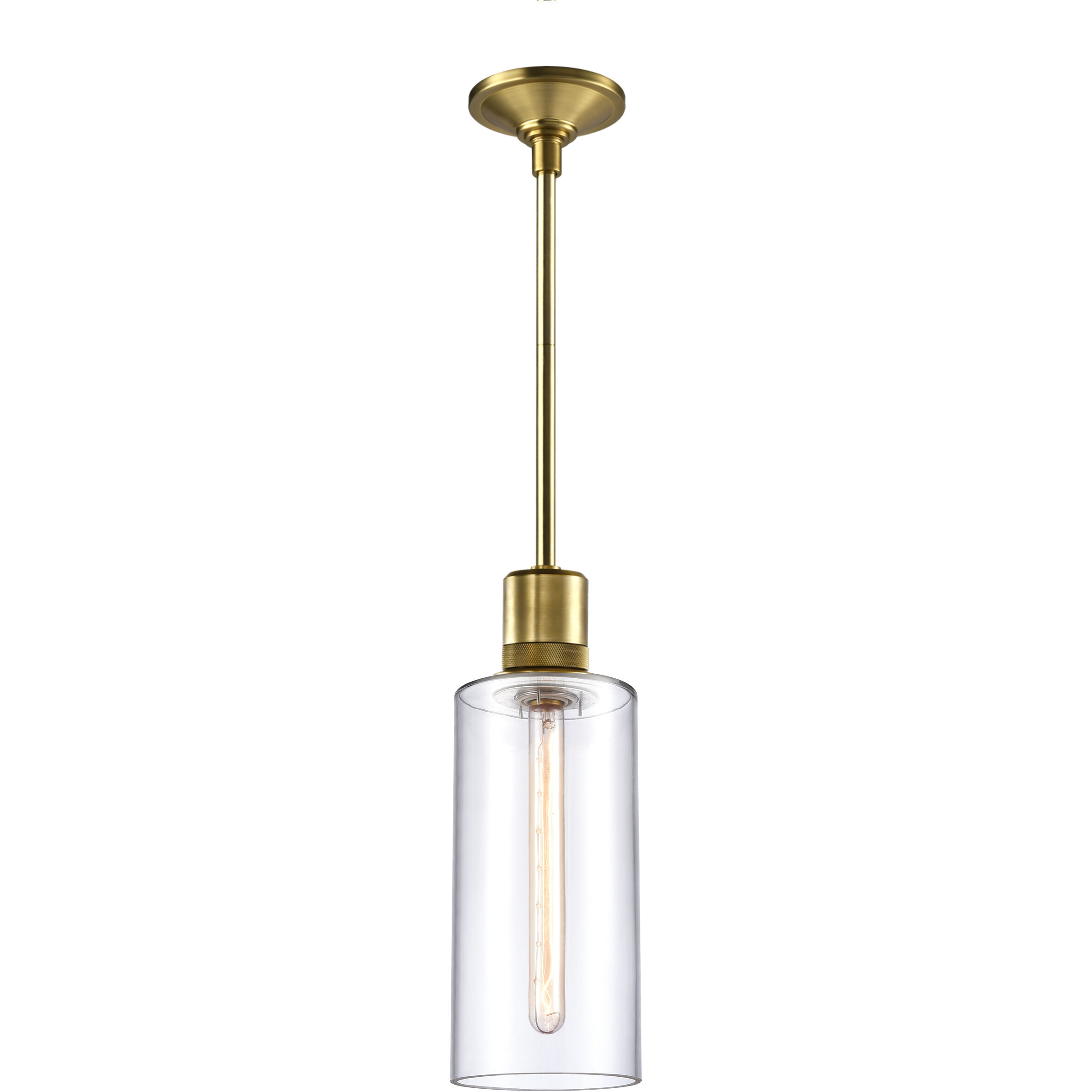 Zigrina 1 Light 5.88 inch Aged Brass Pendant Ceiling Light