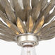 Broche 1 Light 11 inch Antique Silver Flush Ceiling Light