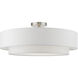 Meridian 4 Light 22 inch Brushed Nickel Semi-Flush Ceiling Light
