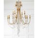 Arcadia 12 Light 32.5 inch Antique Gold Chandelier Ceiling Light