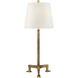 Thomas O'Brien Parish Buffet 31.5 inch 9.00 watt Gilded Iron Buffet Lamp Portable Light in Linen