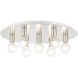 Hillview 7 Light 24 inch Brushed Nickel Flush Mount Ceiling Light