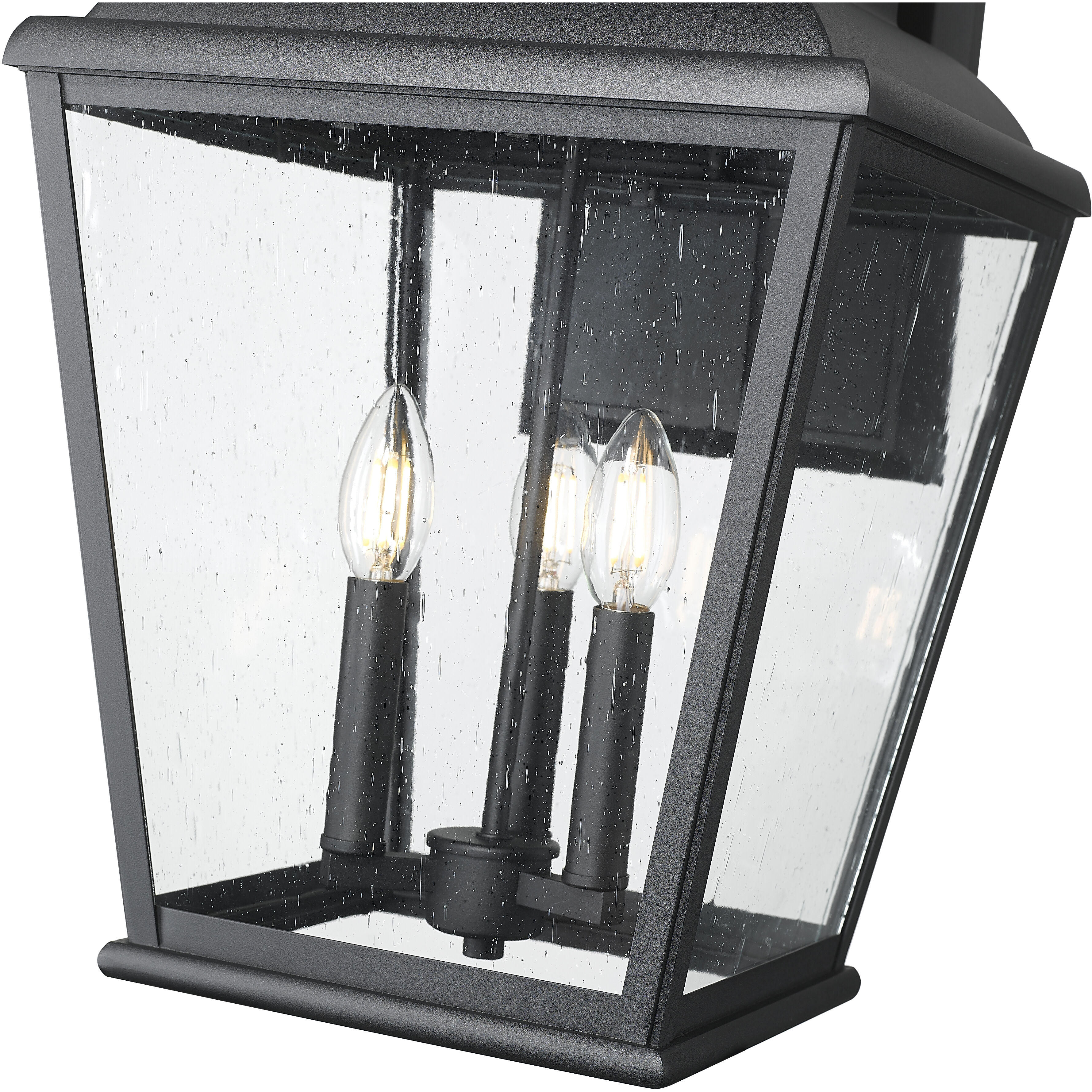 Raphael 3 Light 30.5 inch Sand Black Outdoor Wall Light in Soft Sand Black