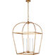 C&M by Chapman & Myers Stonington 4 Light 24.63 inch Antique Gild Hanging Lantern Ceiling Light