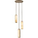 Vertical 18.25 inch Winter Brass Pendant Ceiling Light