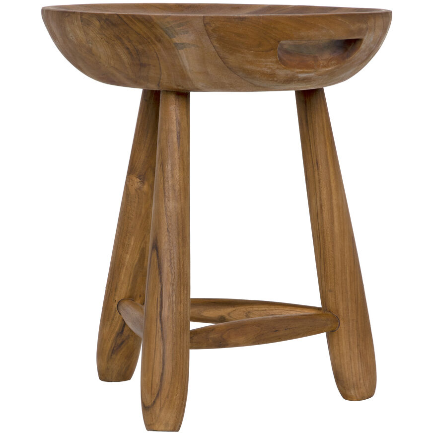 Basel 16.5 inch Clear Coat Semi Gloss Stool