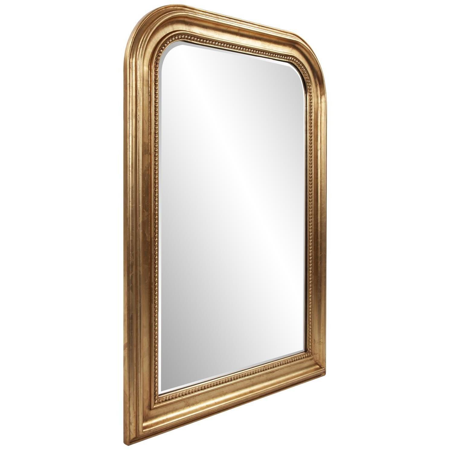 French Philippe 42 X 30 inch Antique Gold Leaf Vanity Mirror