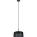 Miles 1 Light 13 inch Black Pendant Ceiling Light