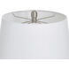 Cameron 31.5 inch 100 watt Clear Seeded and Brushed Steel and White Table Lamp Portable Light