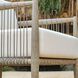 Borneo Weathered Dark Gray and Oyster White Outdoor Lounge Chair