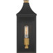 Hurstborne 1 Light 15.75 inch Dark Matte Black and Painted Legacy Brass Outdoor Wall Lantern
