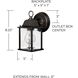 Outdoor 1 Light 8 inch Old Bronze Outdoor Wall Lantern