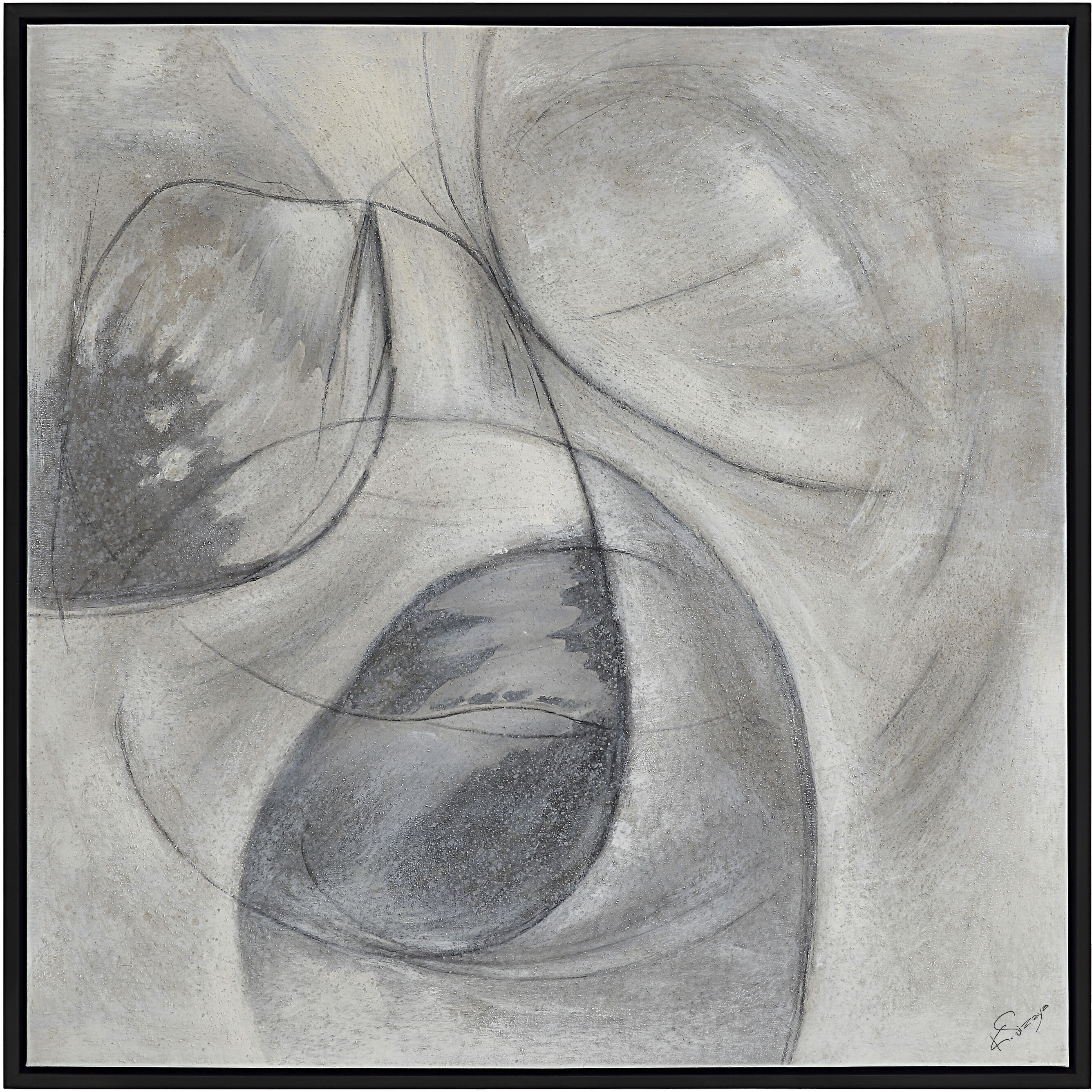 Webb Grey/White Canvas Art