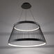 Grohle LED 31.13 inch Black Pendant Ceiling Light in 4000K, dweLED