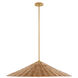Bohemian 1 Light 35 inch Natural Brass Pendant Ceiling Light