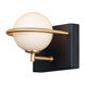 Revolve LED 6 inch Black/Gold Bath Vanity Wall Light