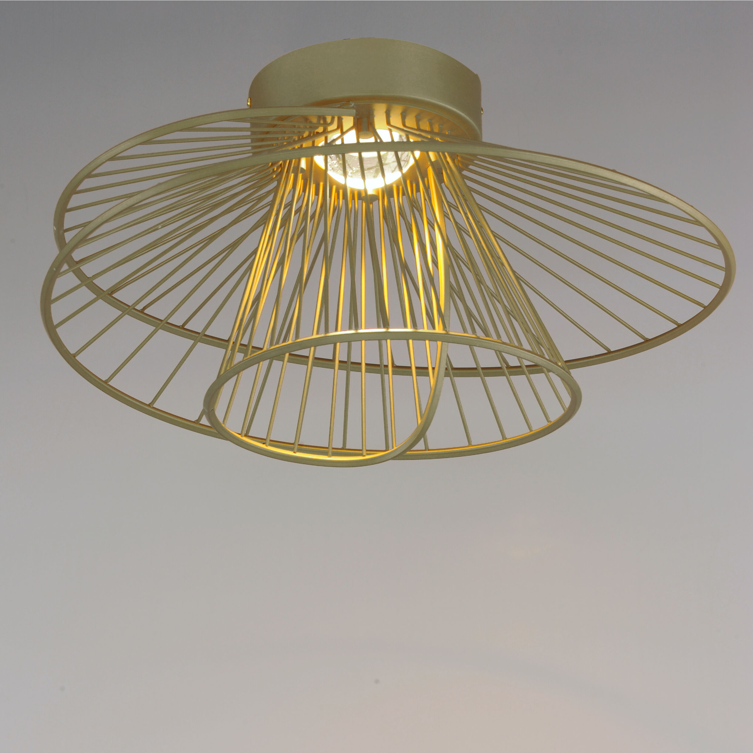 Zeta LED 20 inch Natural Aged Brass Flush Mount Ceiling Light