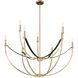 Sussex 9 Light 40.25 inch Champagne Gold and Black Chandelier Ceiling Light