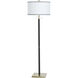 Dann Foley - Shagreen 63 inch 60.00 watt Black Shagreen and Brushed Brass with White and Black Floor Lamp Portable Light