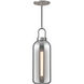 Alora Mood Soji 1 Light 5.13 inch Brushed Nickel Pendant Ceiling Light in Smoked Glass