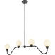 Alora Mood Beckett 4 Light 48.5 inch Matte Black Linear Pendant Ceiling Light