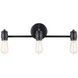 Menlo 3 Light 21.25 inch Matte Black Vanity Light Wall Light