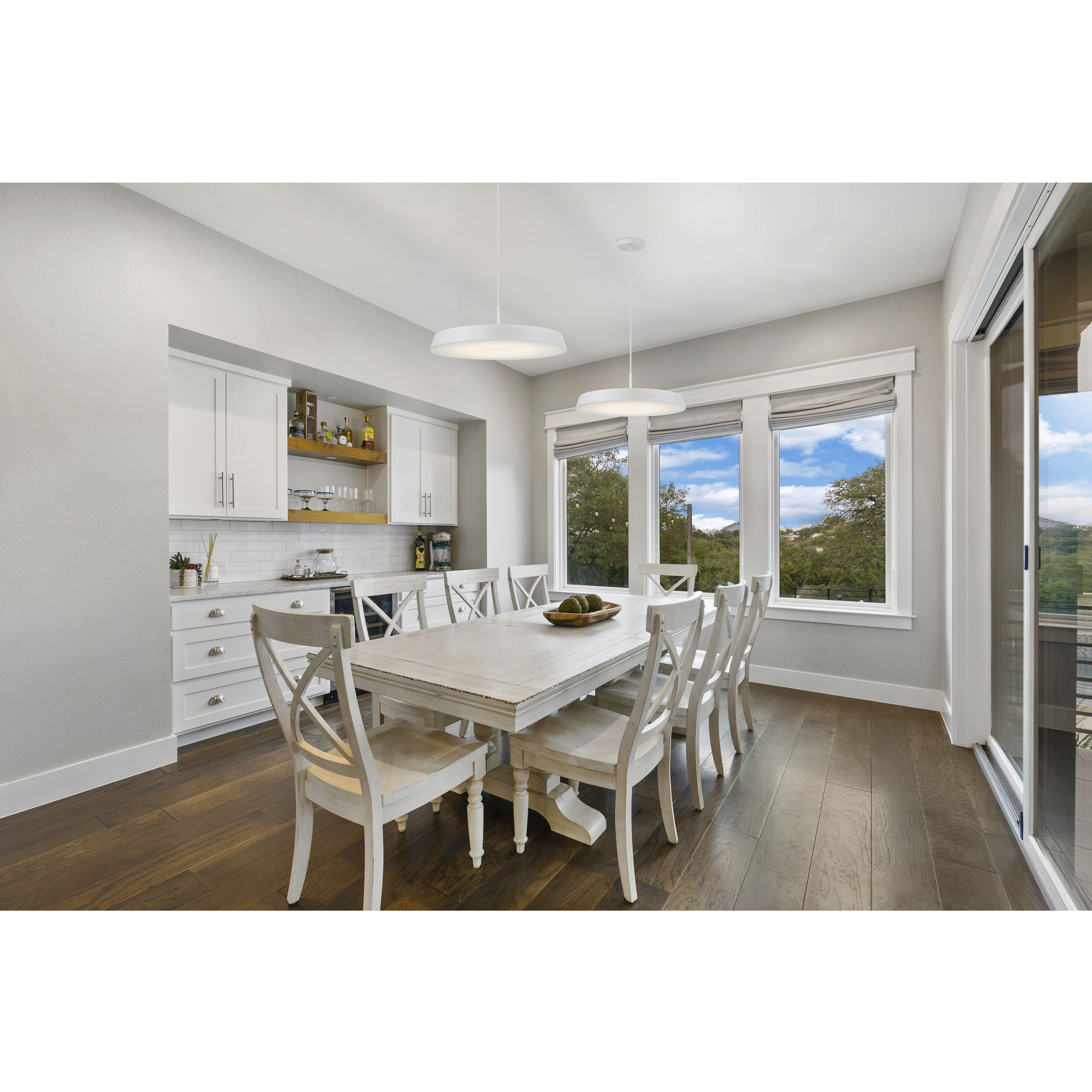 Tallinn LED 18 inch Matte White and White Pendant Ceiling Light