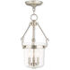 Rockford 3 Light 10.5 inch Polished Nickel Pendant Ceiling Light