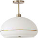 Morelli 1 Light 17 inch Weathered Brass Semi-Flush Mount Ceiling Light