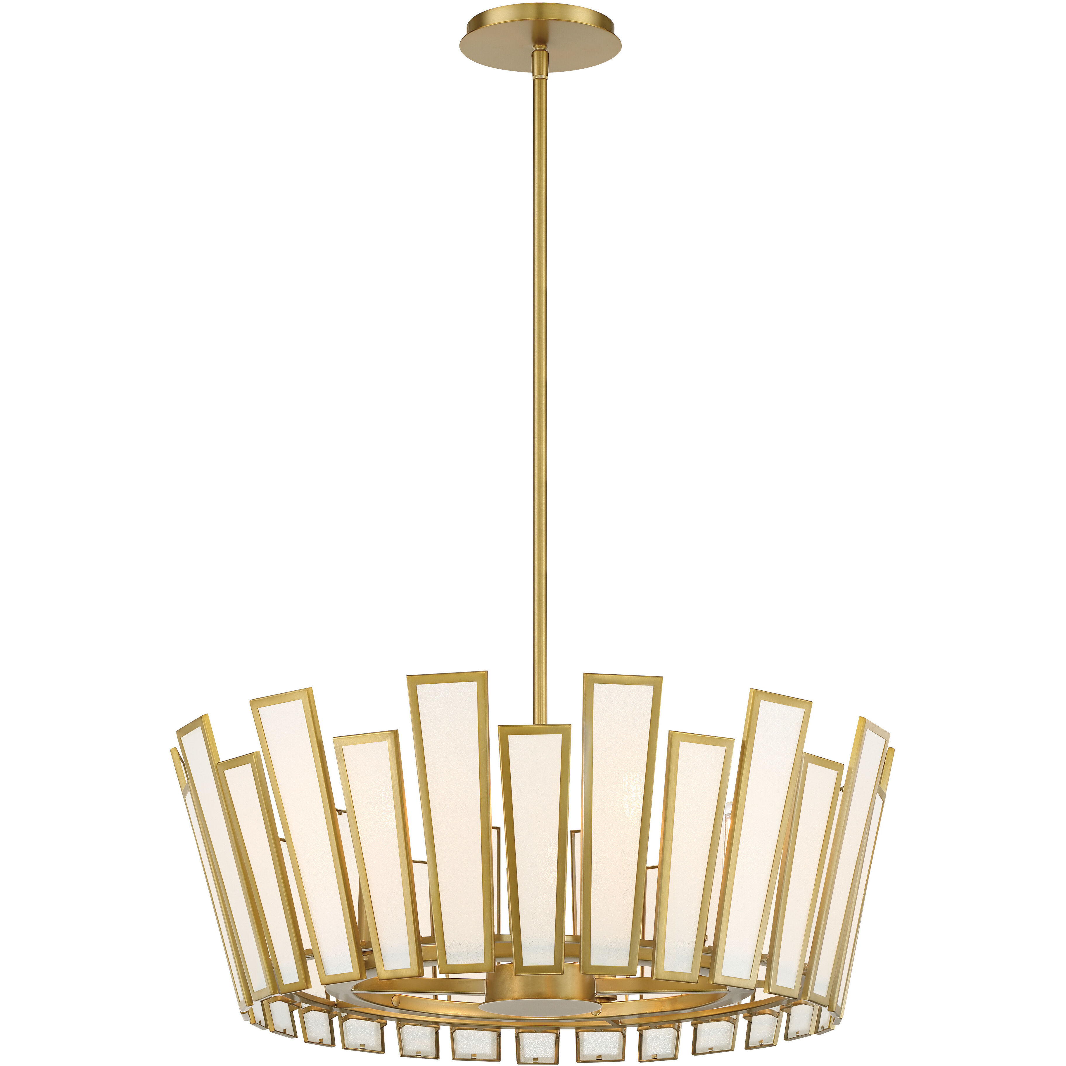 Ricochet 5 Light 24 inch Soft Brass Pendant Ceiling Light