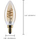 Lumos LED C11 E12 5.5 watt 120 2000K LED, LED Filament