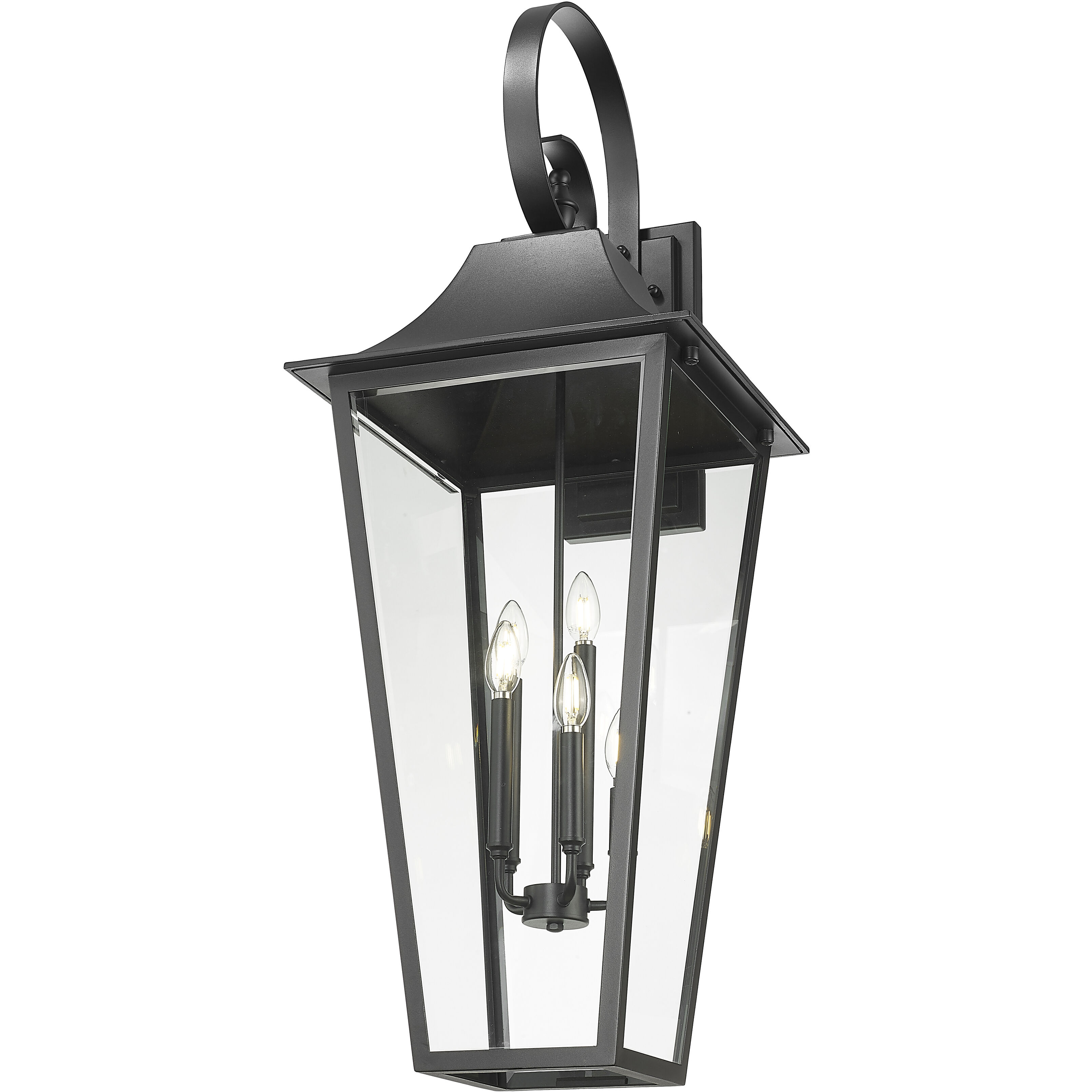 Gannon Outdoor Wall Light in Black, G9