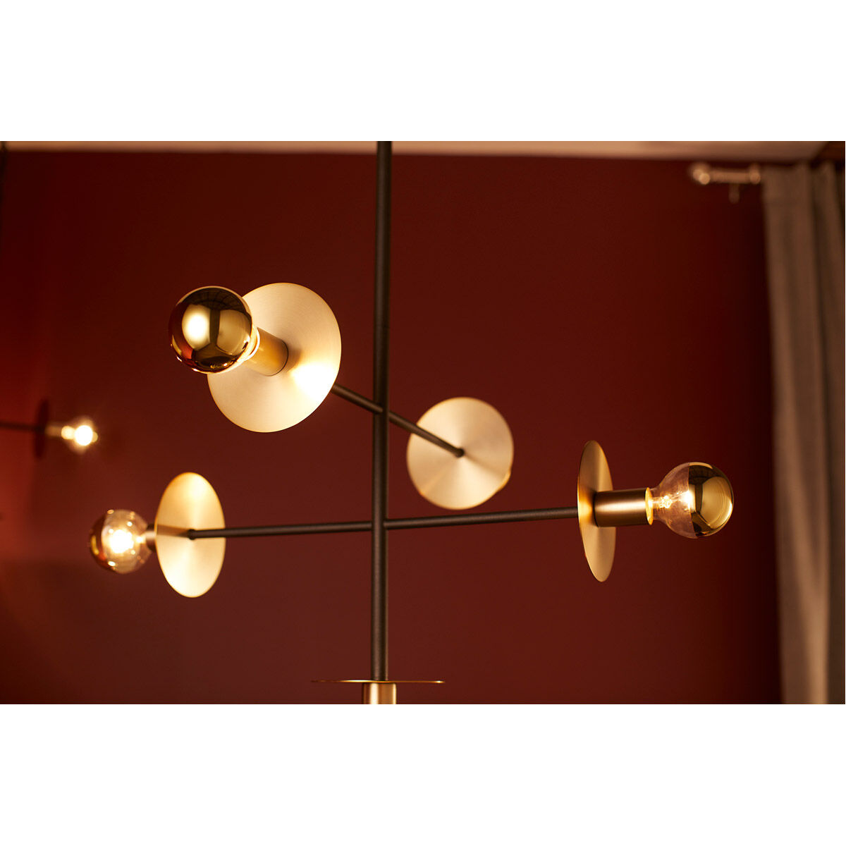 Voyager 5 Light 24 inch Noir with Aged Brass Pendant Ceiling Light