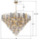 Addis 40 Light 62 inch Aged Brass Chandelier Ceiling Light