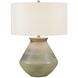 Natrone 26.88 inch 150 watt Sage Green with Charcoal and Brown Undertones and Antique Brass Table Lamp Portable Light