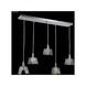 Butterfly 5 Light 6 inch Silver Crystal Chandelier Ceiling Light