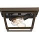 Rue De Royal 2 Light 11.5 inch Industrial Bronze Outdoor Flush Mount
