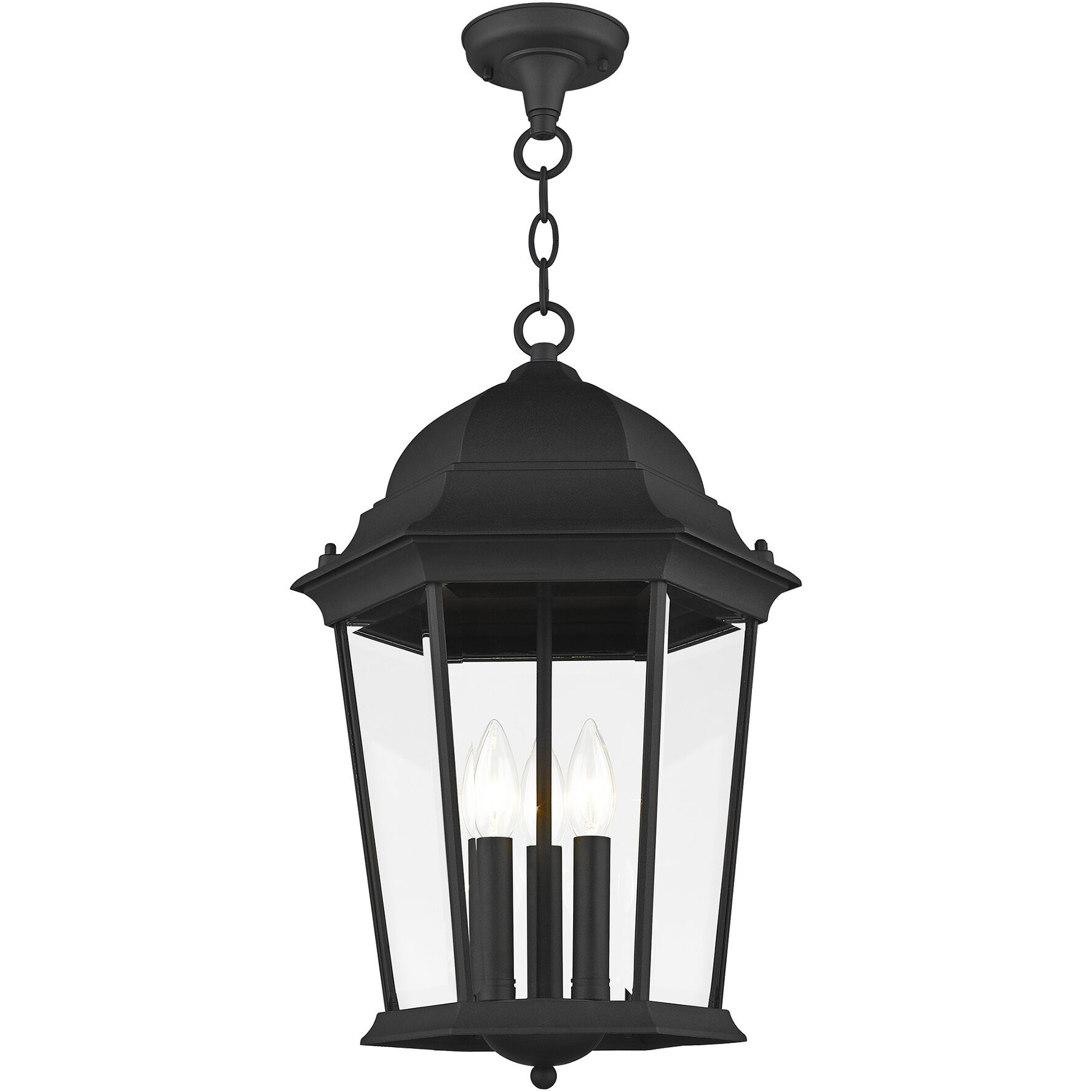 Hamilton 3 Light 12.5 inch Textured Black Outdoor Pendant Lantern