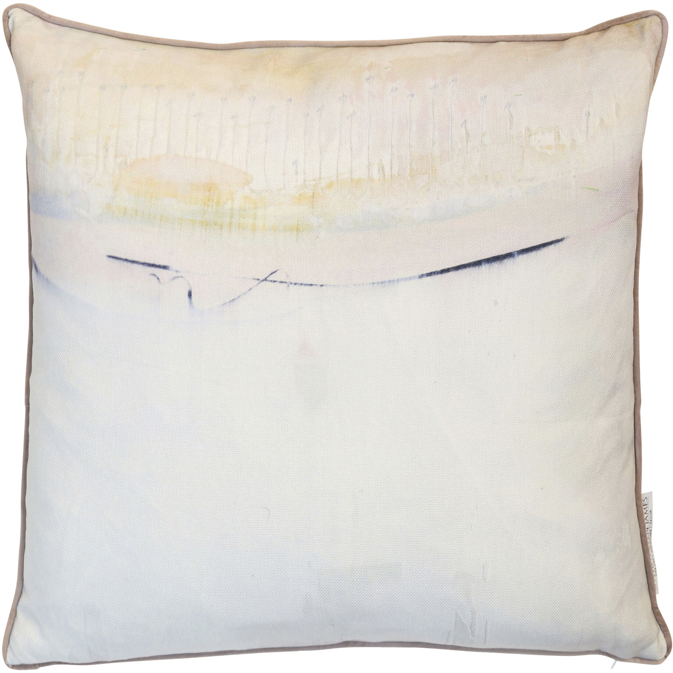 Soft Horizon Wash Pillow Collection 22 inch Multicolor Pillow in 22" x 22"
