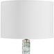 Jameis 31 inch 150 watt Blue Green and White Marbled Glaze and Antique Brass and Clear Crystal Table Lamp Portable Light